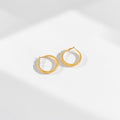 Simple Hoop Earrings 304 Stainless Steel With 18K Real Gold Plated Waterproof Non Tarnish