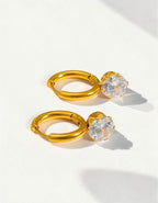 Huggie Earrings 18K Gold Plated Waterproof 304 Stainless Steel