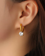 Huggie Earrings 18K Gold Plated Waterproof 304 Stainless Steel