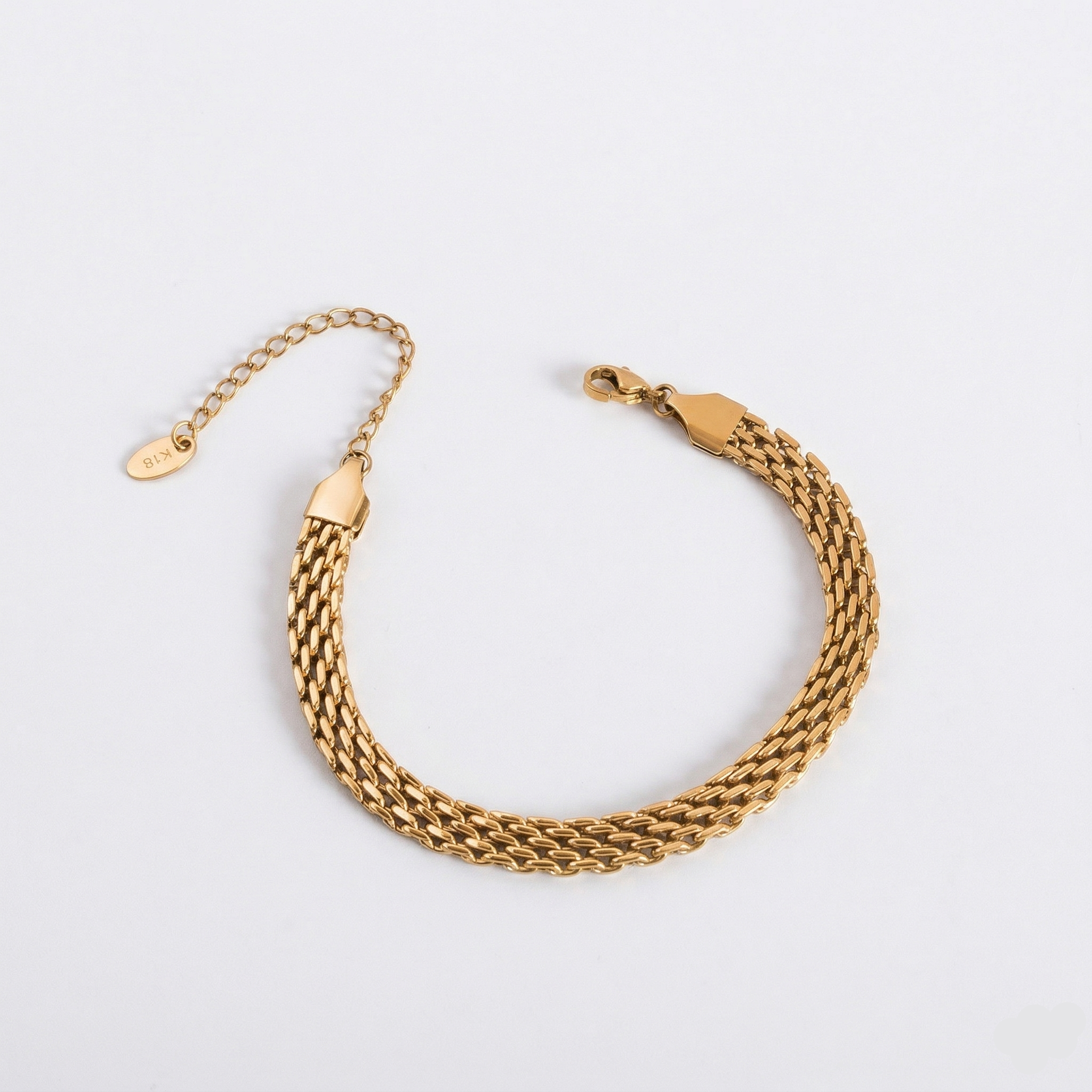 PVD Coated Real 18K  Gold Plated Gold 304 Stainless Steel Chain Bracelet Waterproof Non Tarnish