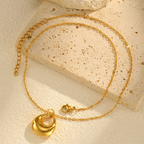 Waterdrop Pandent PVD Coated Real 18K Gold Plated 201 Stainless Steel Waterproof Non Tarnish