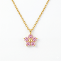 Flower Necklace PVD Coated 18K Gold Platinum 304 Stainless Steel Waterproof Non Tarnish
