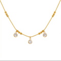 Shiny Pearls Necklace PVD Coated Real 18K Gold Plated 201 Stainless Steel Waterproof Non Tarnish