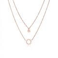 "Sun & Smiley Necklace" PVD Coated Real Gold Plated Titanium Steel Waterproof Non Tarnish Necklace