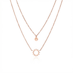 "Sun & Smiley Necklace" PVD Coated Real Gold Plated Titanium Steel Waterproof Non Tarnish Necklace