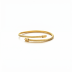 Mesh Cuff Bracelet Real Gold Plated 304 Stainless Steel Waterproof Non Tarnish