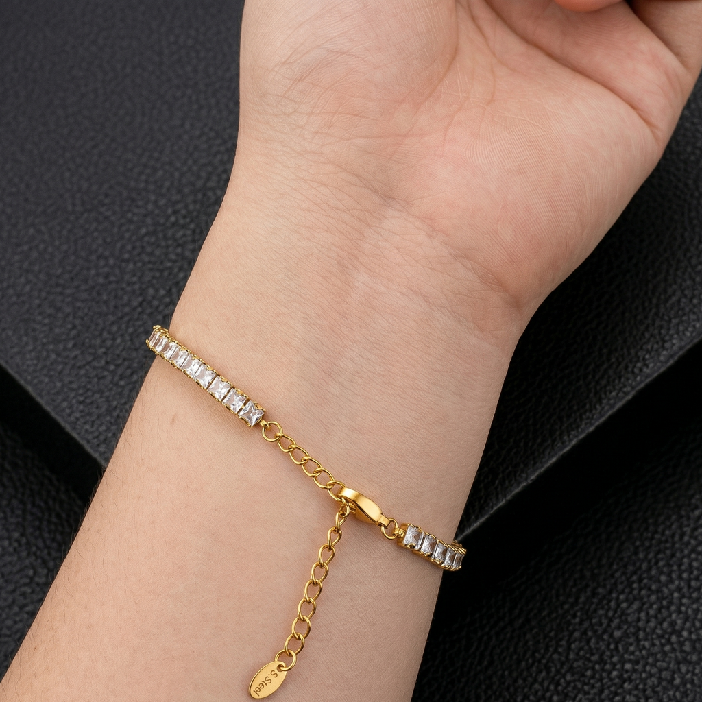 Pearl Bracelet PVD Coated Real 18K Gold Plated 304 Stainless Steel Waterproof Non Tarnish
