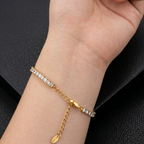 Pearl Bracelet PVD Coated Real 18K Gold Plated 304 Stainless Steel Waterproof Non Tarnish