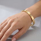 Star Bangle PVD Coated Real 18K Gold Plated Waterproof Non Tarnish
