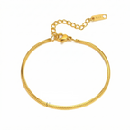 Classic Style Wrist Chain PVD Coated Real 18K Gold Plated 304 Stainless Waterproof Non Tarnish
