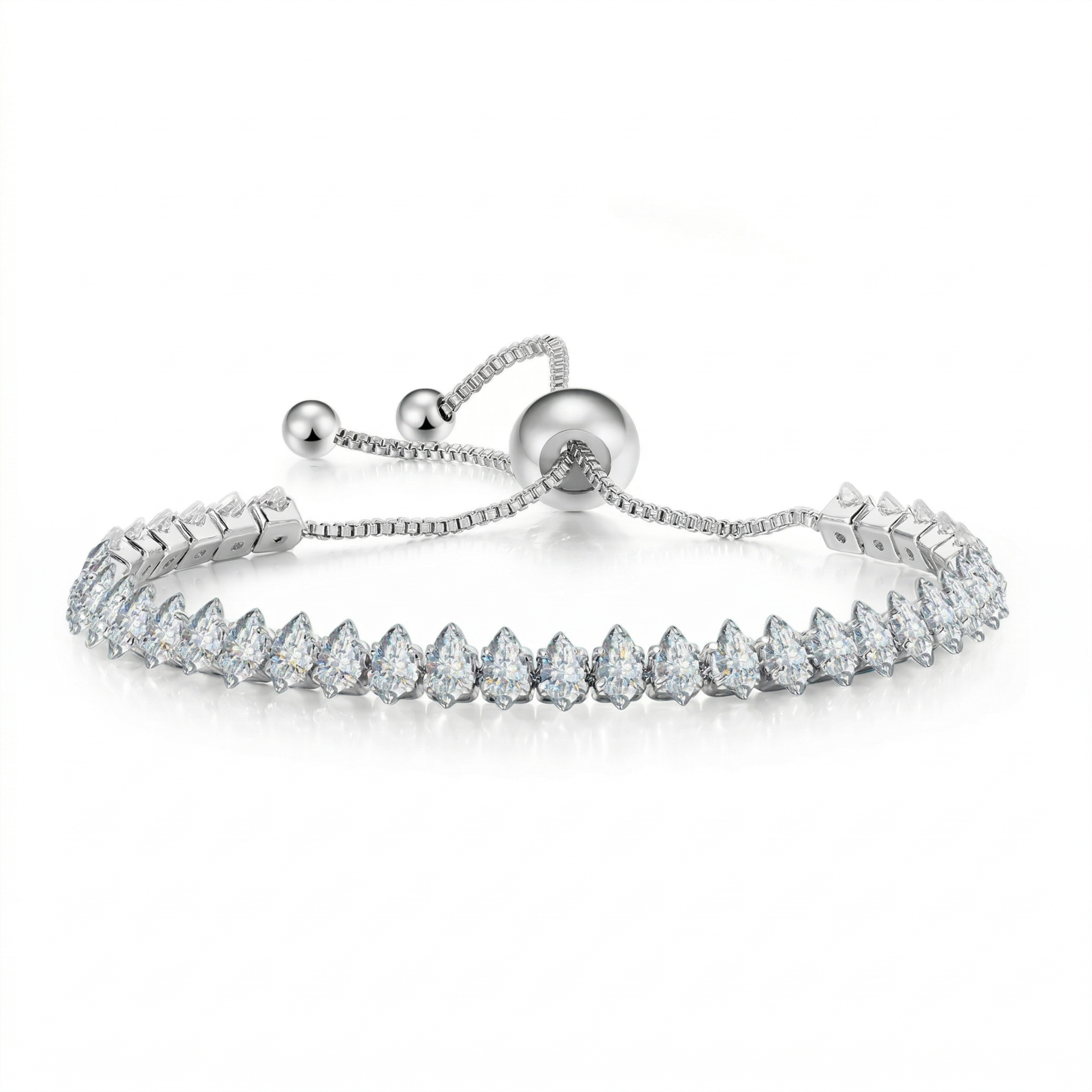 Tennis Bracelet White Horse Eye Stone
